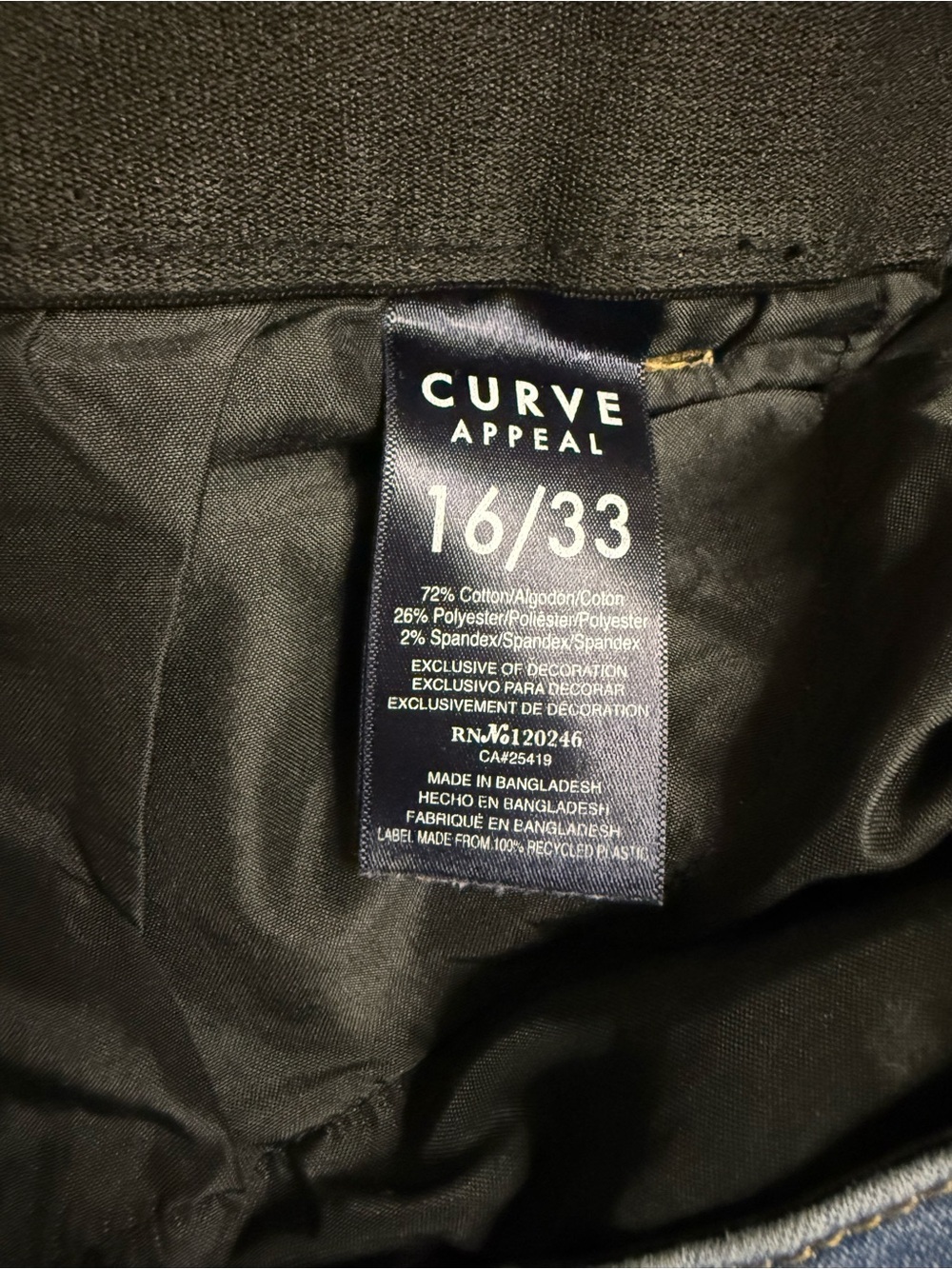👖 Curve Appeal Light Wash Skinny Jeans Size 16/33 - Picture 5 of 6